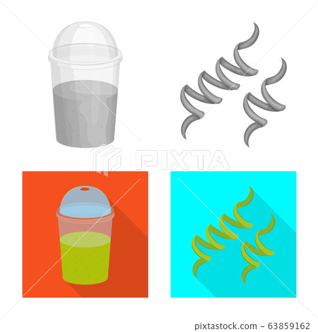 Vector illustration of protein and sea symbol. Set of protein and natural vector icon for stock. 63859162