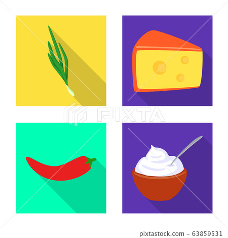 Isolated object of taste and product logo. Set of taste and cooking stock vector illustration. 63859531