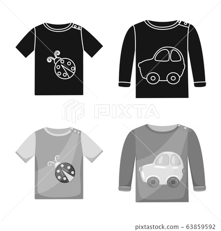 Isolated object of fashion and garment icon. Collection of fashion and cotton stock vector illustration. Isolated object of fashion and garment icon. Collection of fashion and cotton stock vector illustration. 63859592