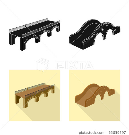 Vector design of connection and design symbol. Set of connection and side stock vector illustration. 63859597