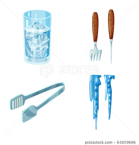 Isolated object of frost and water sign. Collection of frost and wet stock vector illustration. Isolated object of frost and water sign. Collection of frost and wet stock vector illustration. 63859606