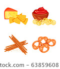 Isolated object of food and product symbol. Set of food and party vector icon for stock. 63859608