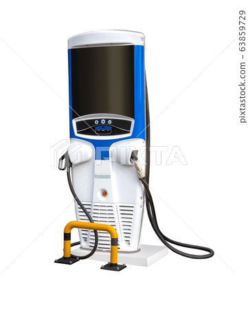 Electric vehicle charging station isolated 63859729