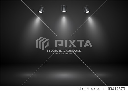 Empty gray studio abstract background with... - Stock Illustration ...
