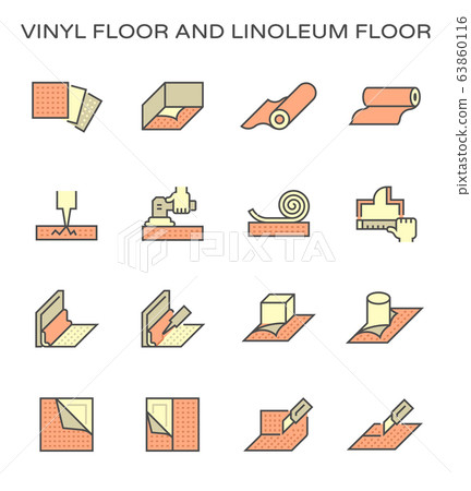 Vinyl floor and linoleum floor installation work 63860116
