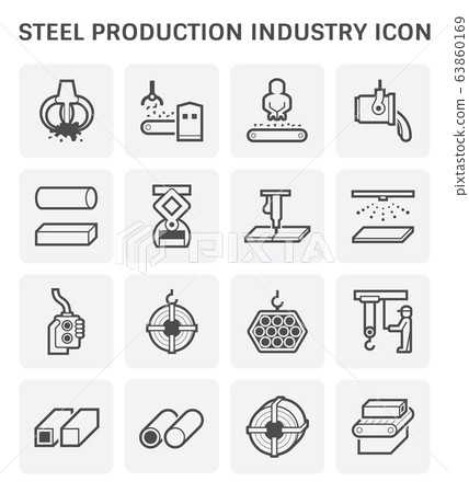 steel production icon steel production icon 63860169