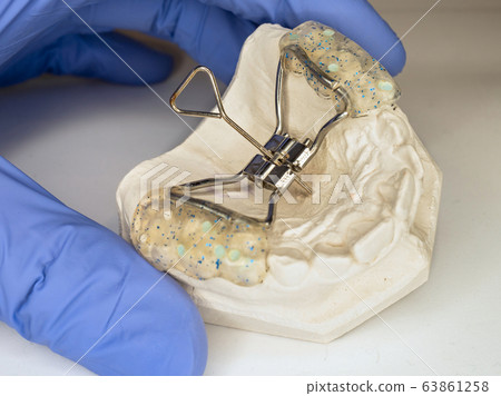 Children braces. Test Hyrax rapid palatal expander 63861258