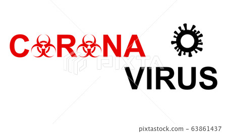 Coronavirus COVID-19 logo with biological hazard Coronavirus COVID-19 logo with biological hazard 63861437
