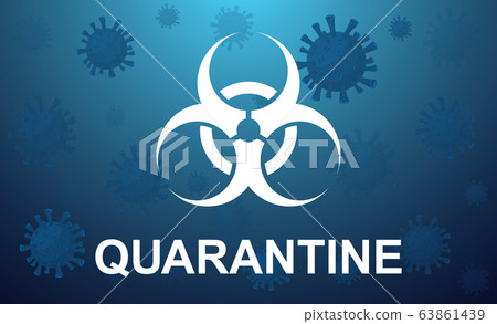 Blue and white background coronavirus molecules 63861439