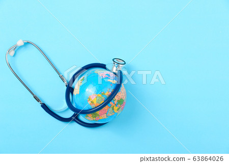World health day concept, Stethoscope, globe 63864026