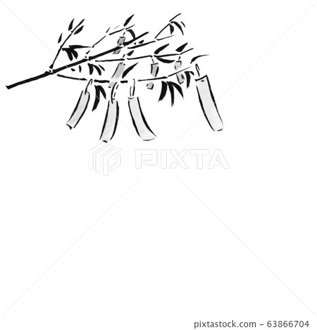 七夕裝飾 手繪墨水 插圖素材 63866704 Pixta圖庫
