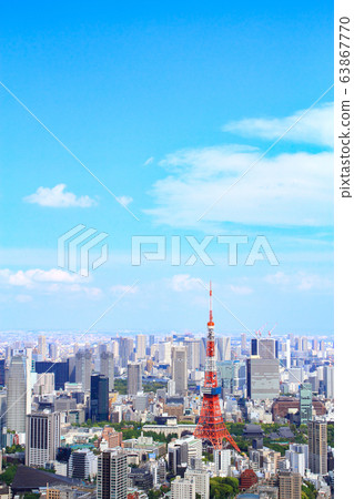 東京東京都市風景和東京鐵塔 63867770