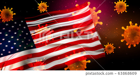 American Corona Virus Background American Corona Virus Background 63868609
