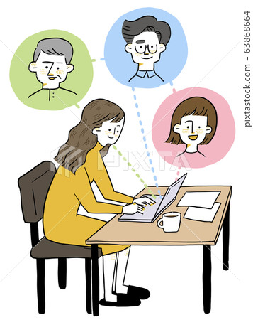 Telework - Stock Illustration [63868664] - PIXTA