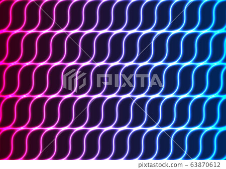 Blue ultraviolet neon curved wavy lines pattern - Stock Illustration ...