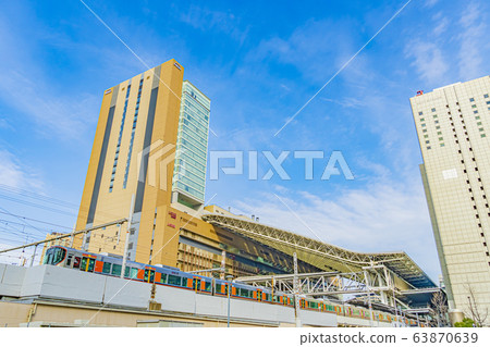 Osaka Station and commuter train Osaka Station and commuter train 63870639