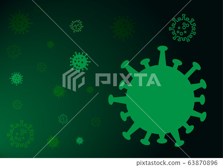Covid-19 or Corona Virus in Green Gradient 63870896