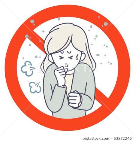 Coughing woman icon Coughing woman icon 63872246