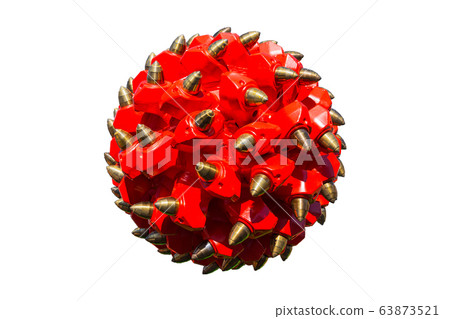 Tunnelling boring machine detail, isolated Tunnelling boring machine detail, isolated 63873521