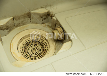 Dirty drain in bathroom Dirty drain in bathroom 63873543