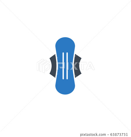 Sanitary Pad related vector glyph icon. 63873731