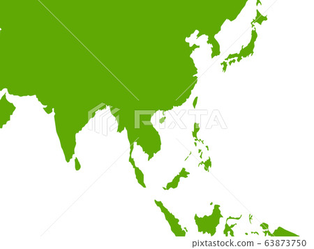 Japan Map India Southeast Asia World Map Map... - Stock Illustration ...