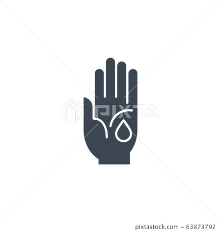 Wound related vector glyph icon. 63873792