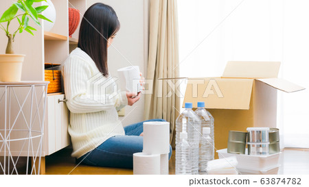 儲存衛生紙災難對策複製空間16：9 63874782