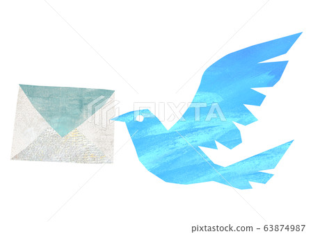 快樂的藍鳥插圖字母 快樂的藍鳥插圖字母 63874987