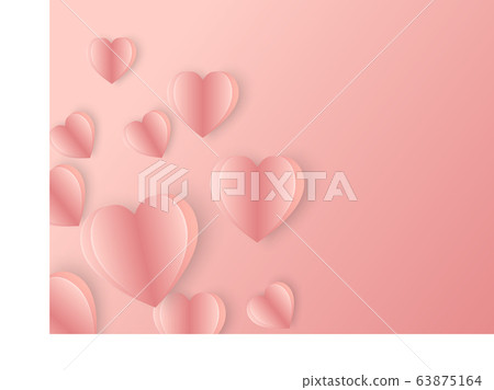 Heart pink valentine card - Stock Illustration [63875164] - PIXTA
