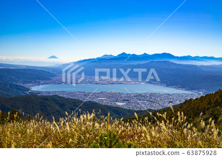 [長野]從山頂的景色。 63875928