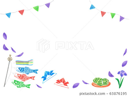 Children's Day Frame Colored pencil drawing 63876195