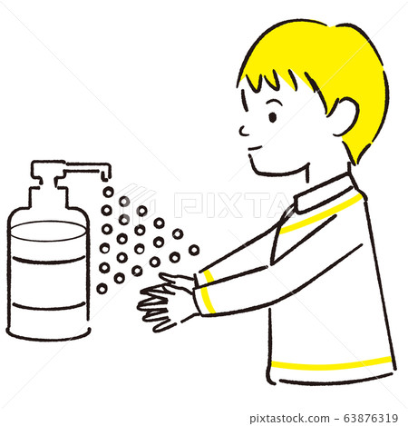 Hand-painted 1color boy alcohol disinfection 63876319