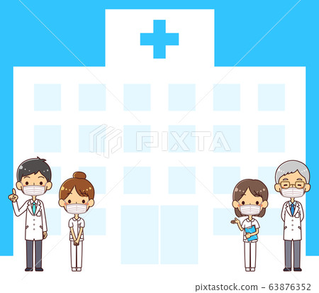 醫療一套4醫生醫生護士全身口罩背景 63876352