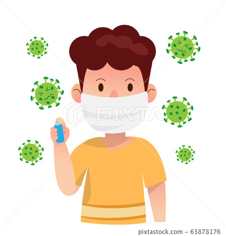 COVID-19, Alcohol spray Coronavirus protection. COVID-19, Alcohol spray Coronavirus protection. 63878176