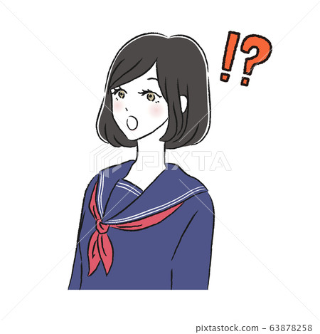 女學生驚訝的震驚 女學生驚訝的震驚 63878258