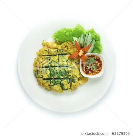 Fried Egg with Acacia  (Climbing Wattle)Omelette 63879393