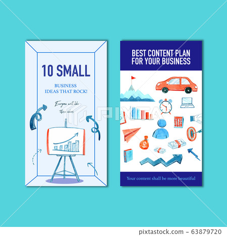 Instagram Design Template With Business Concept Stock Illustration