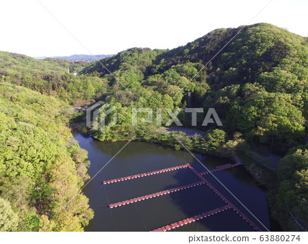 Enradako (tsuburutako)-aerial view with drone (Saitama Prefecture Yorii-cho, Misato-cho) Enradako (tsuburutako)-aerial view with drone (Saitama Prefecture Yorii-cho, Misato-cho) 63880274