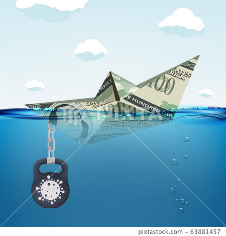 Paper boat made from dollar currency - Stock Illustration [63881457 ...