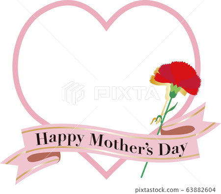 Mothers day carnation heart copy space Mothers day carnation heart copy space 63882604