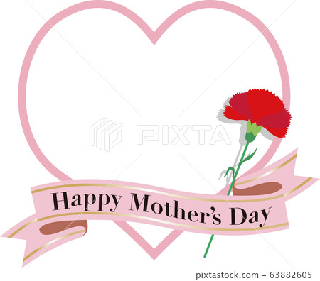 Mothers day carnation heart copy space Mothers day carnation heart copy space 63882605