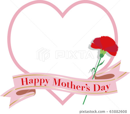 Mothers day carnation heart copy space Mothers day carnation heart copy space 63882608