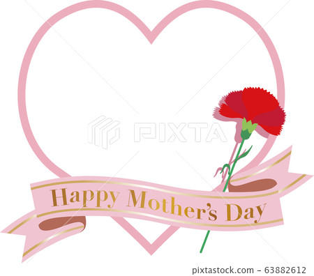 Mothers day carnation heart copy space Mothers day carnation heart copy space 63882612