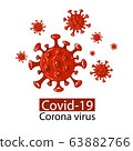 Covid-19 Coronavirus concept design logo.Coronavirus disease COVID-19 infection medical isolated.New official name for Coronavirus disease named COVID-19, vector illustration 63882766