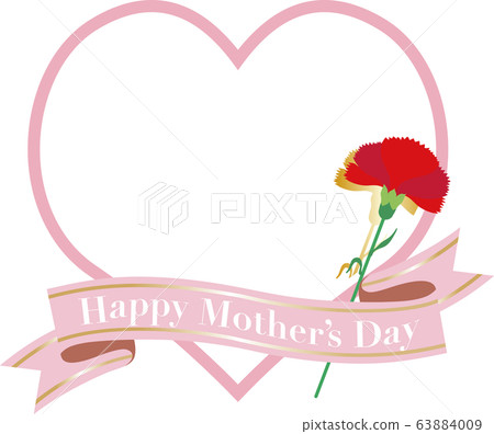 Mothers day carnation heart copy space Mothers day carnation heart copy space 63884009