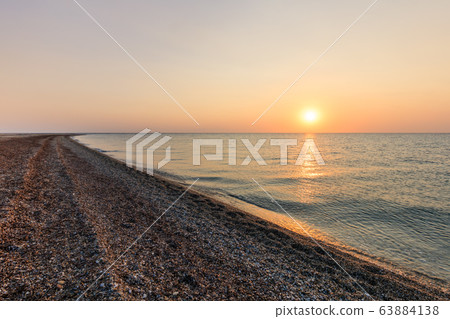 sunset in Possidi Cape beach, Greece 63884138
