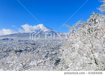 富士山_富士山的冬季風景 63884886