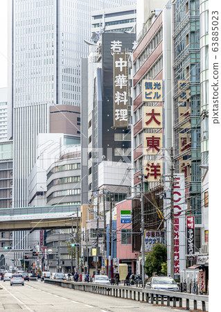 都山町附近的大阪城市景觀 63885023