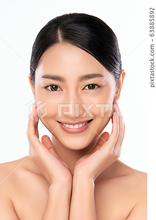 Beautiful Young Asian Woman with Clean Fresh Skin. Face care, Facial treatment, Cosmetology, 63885892